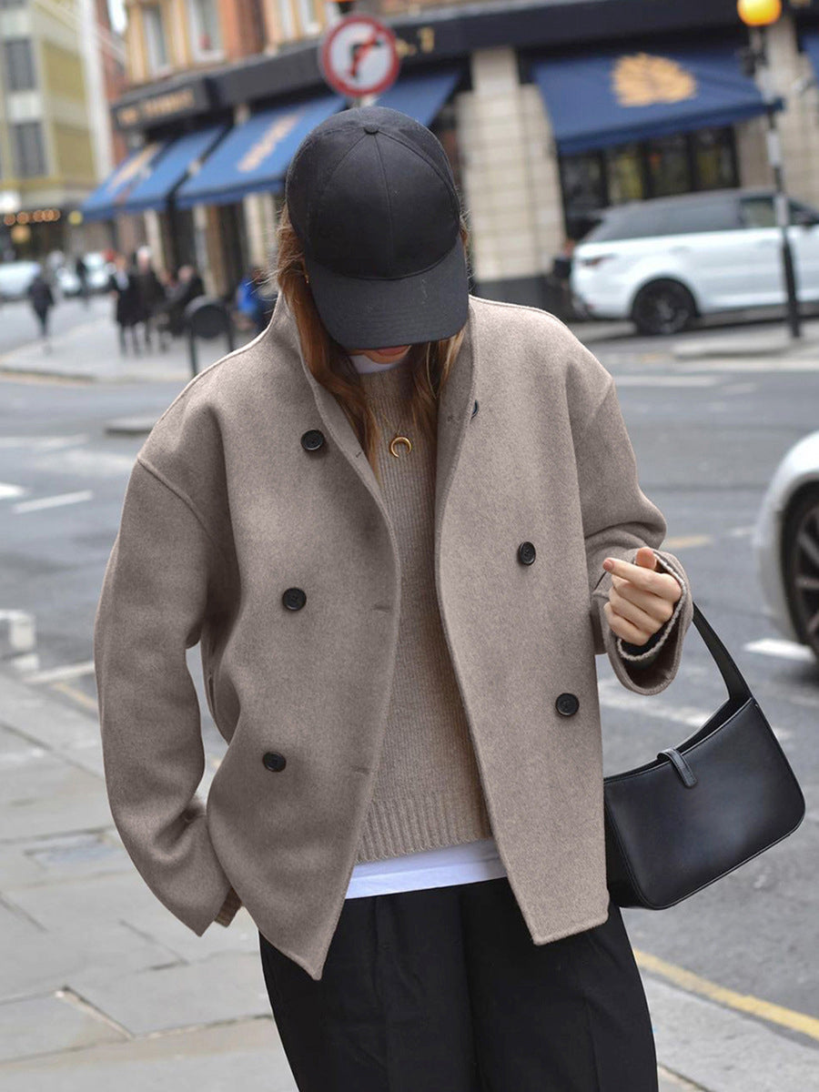 AVERY DOUBLE-BREASTED SHORT COAT