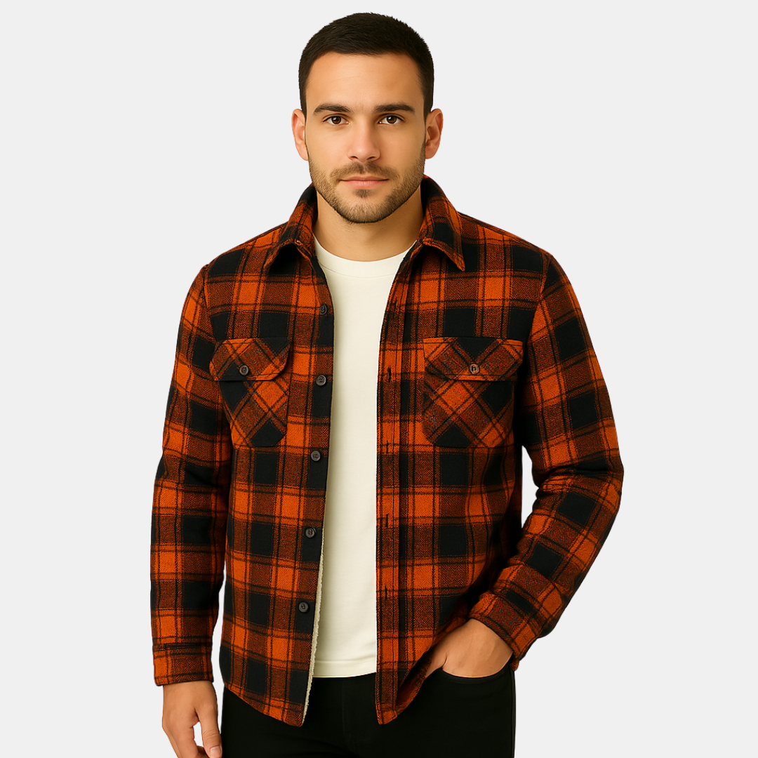 DANNY PLAID JACKET WITH CHEST POCKETS