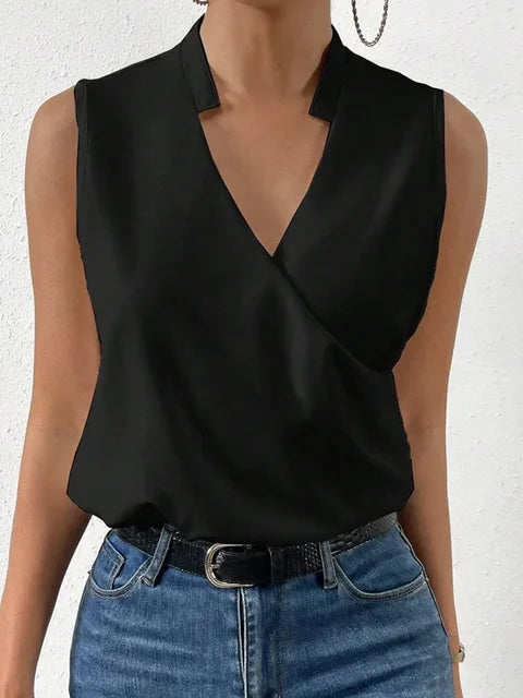 Eleanore Sleeveless Wrap Top