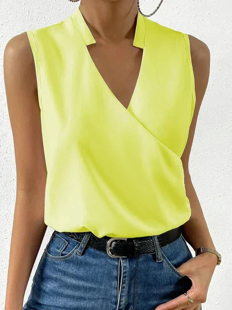 Eleanore Sleeveless Wrap Top
