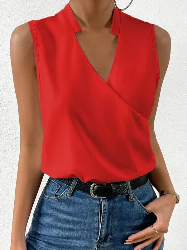 Eleanore Sleeveless Wrap Top