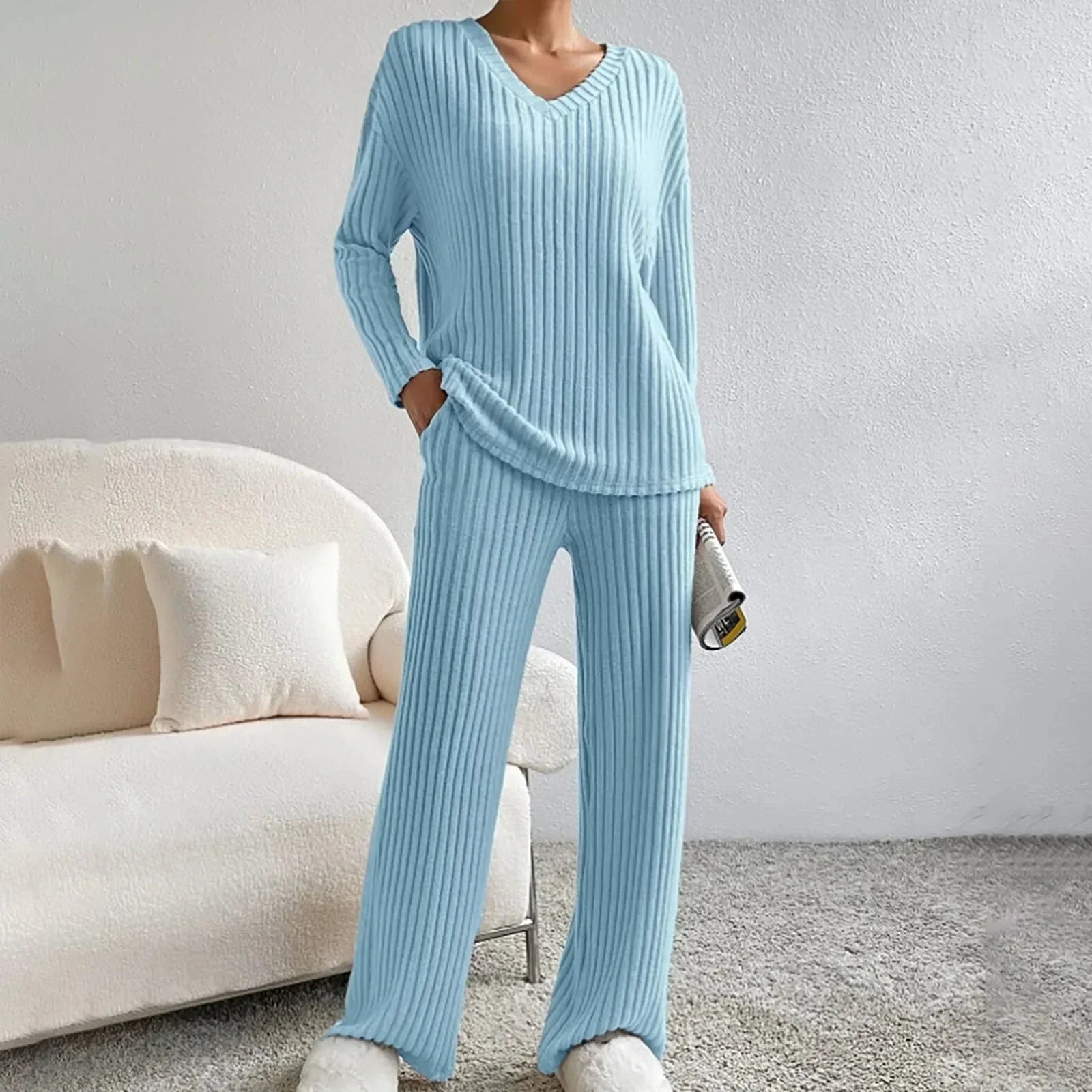Evangeline Cozy Knit Lounge Set for Women