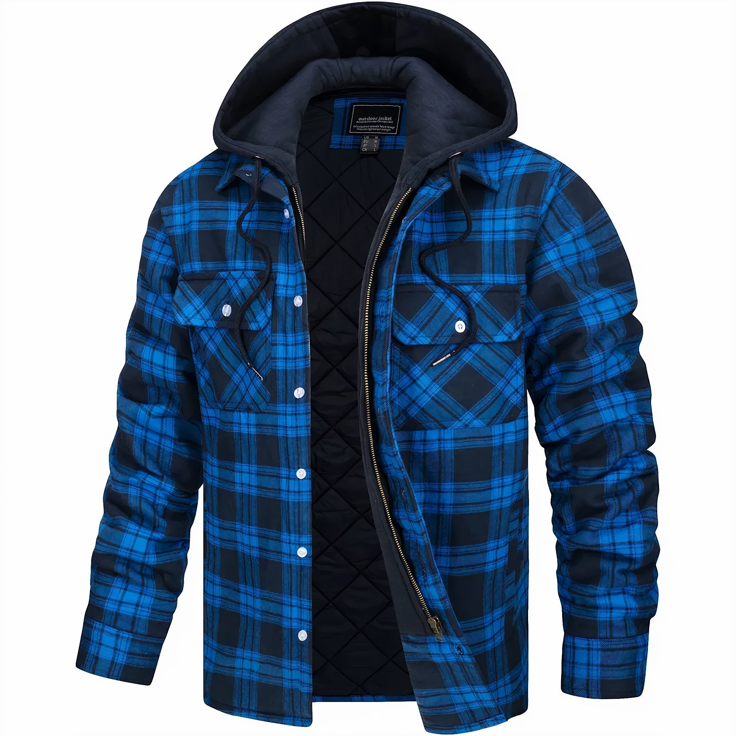 GEORGE HOODED PLAID JACKET