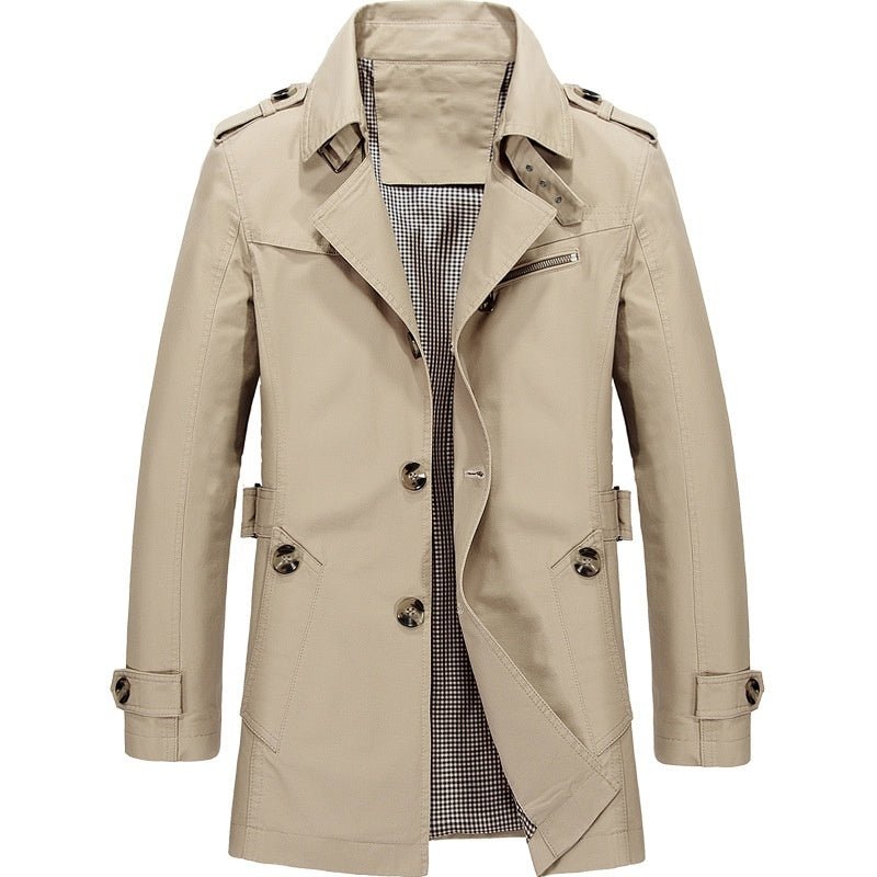 JENS CLASSIC COLLAR COAT WITH BUTTON CLOSURE