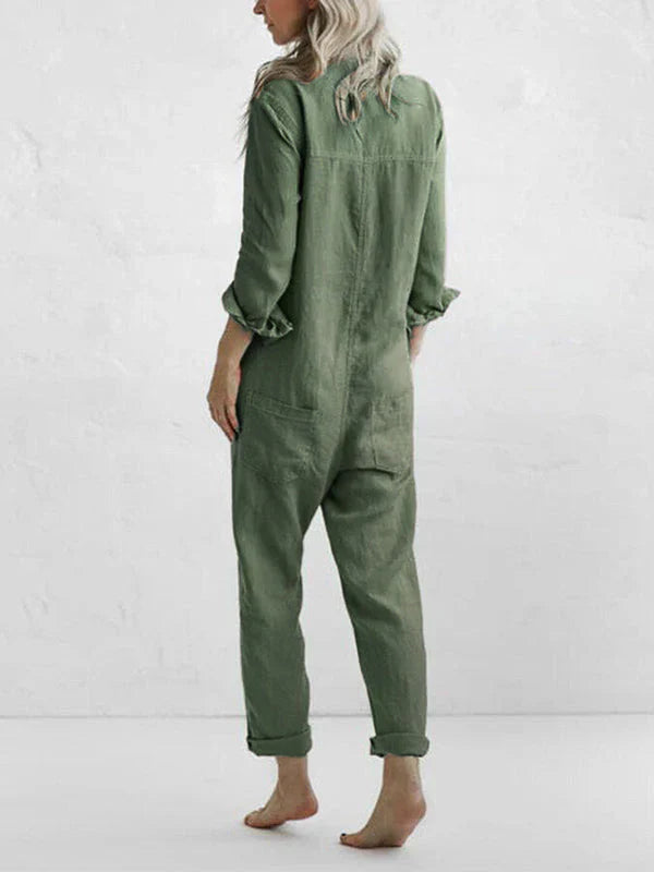 Jill Button-Up Jumpsuit for Women