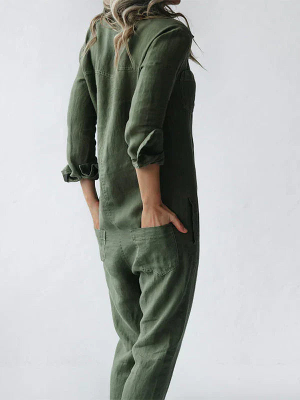 Jill Button-Up Jumpsuit for Women