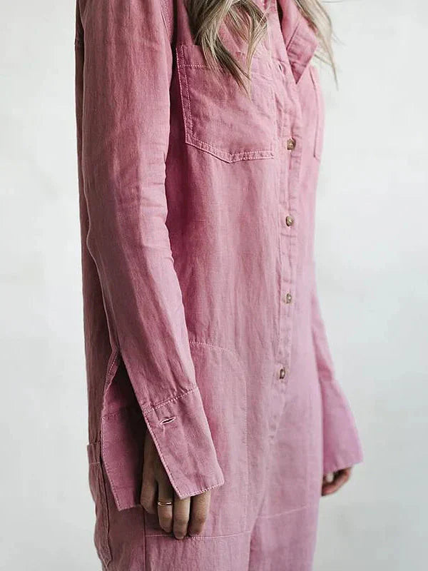 Jill Button-Up Jumpsuit for Women