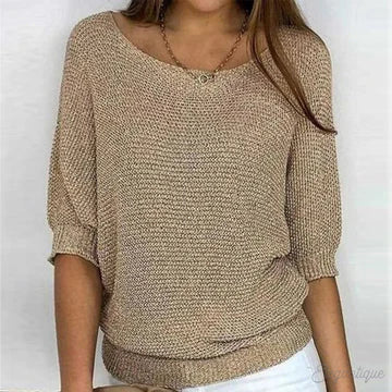 Leanne Knit Top with Half Sleeves