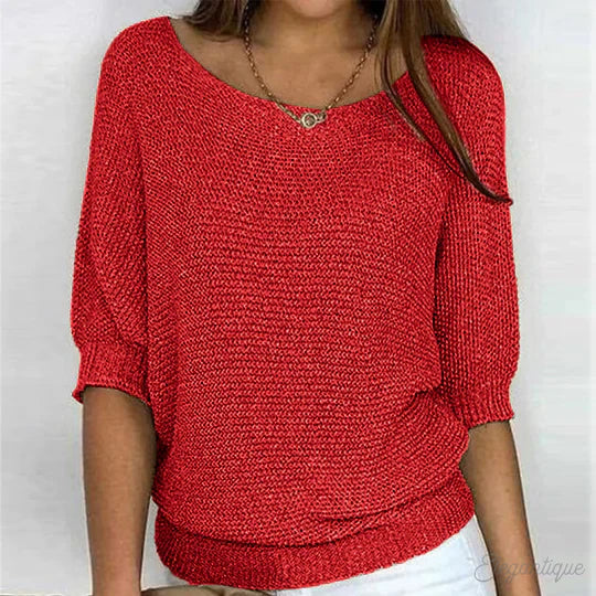 Leanne Knit Top with Half Sleeves