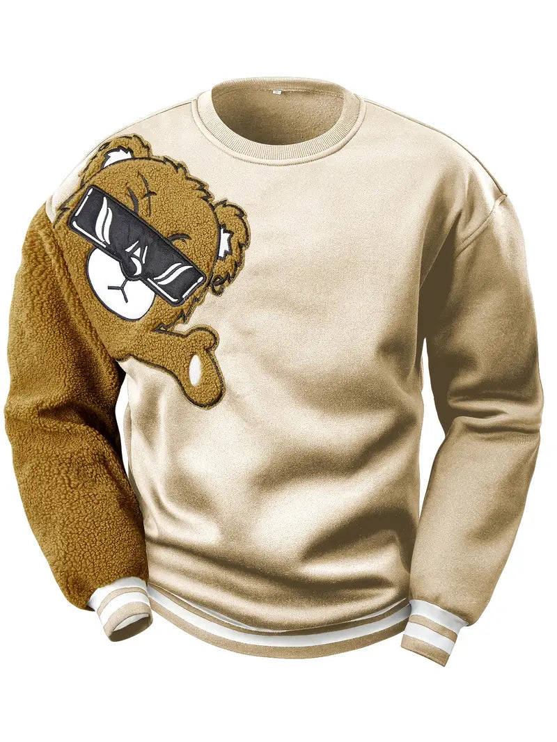 Leno Men's Sweater with Teddy Bear Design