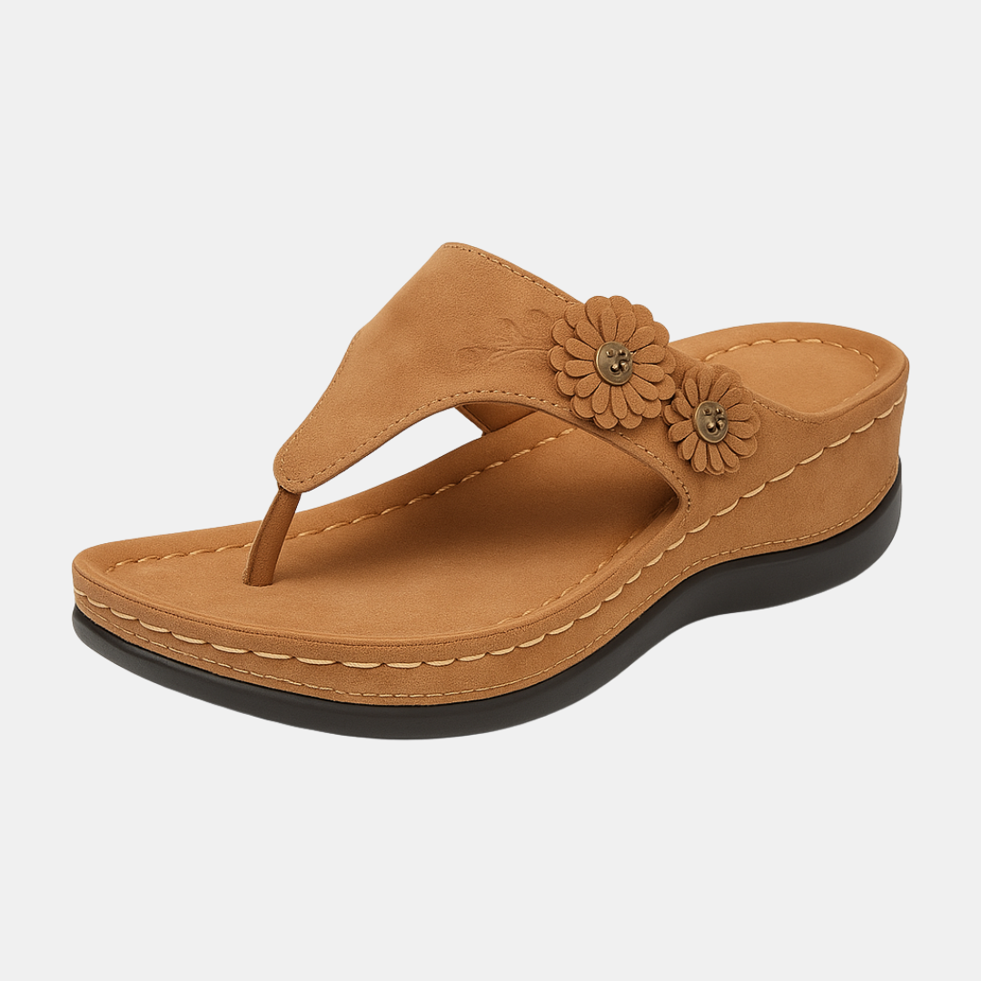 Lianna Floral Wedge Sandals