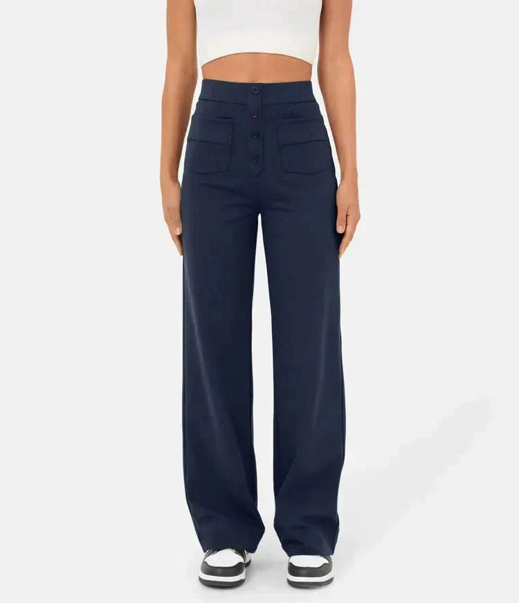 Lisa High-Waisted Wide Leg Trousers