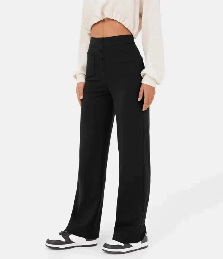 Lisa High-Waisted Wide Leg Trousers