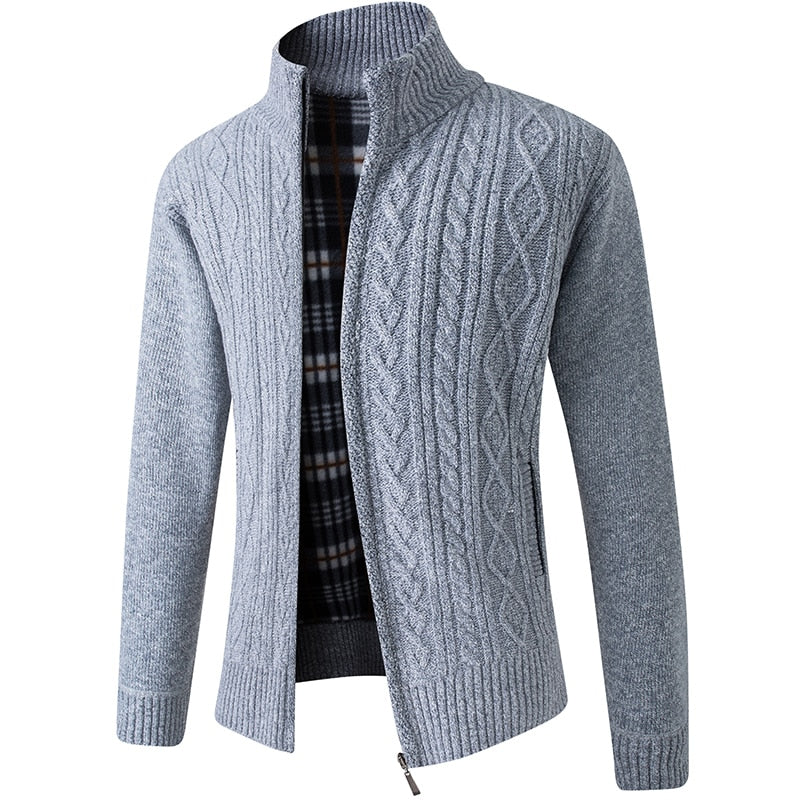 Lorenzo Full-Zip Cable Knit Cardigan