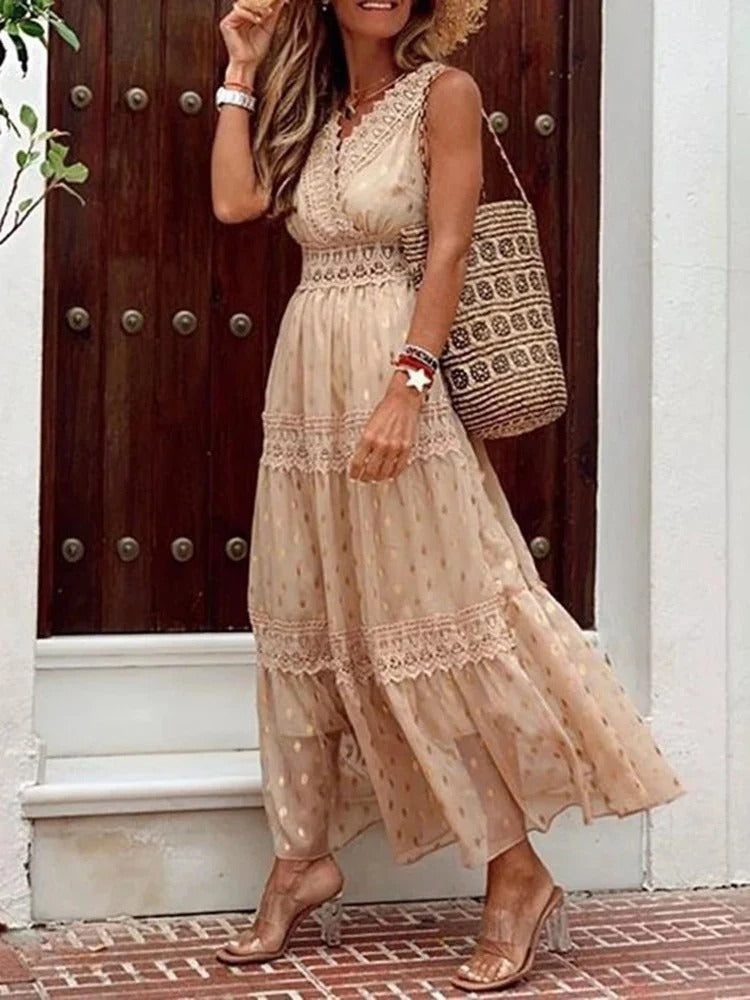 Marly Lace Detail Maxi Dress