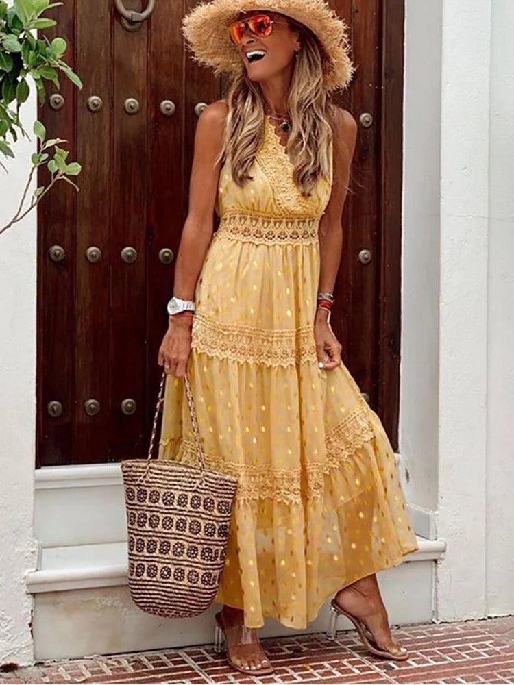 Marly Lace Detail Maxi Dress