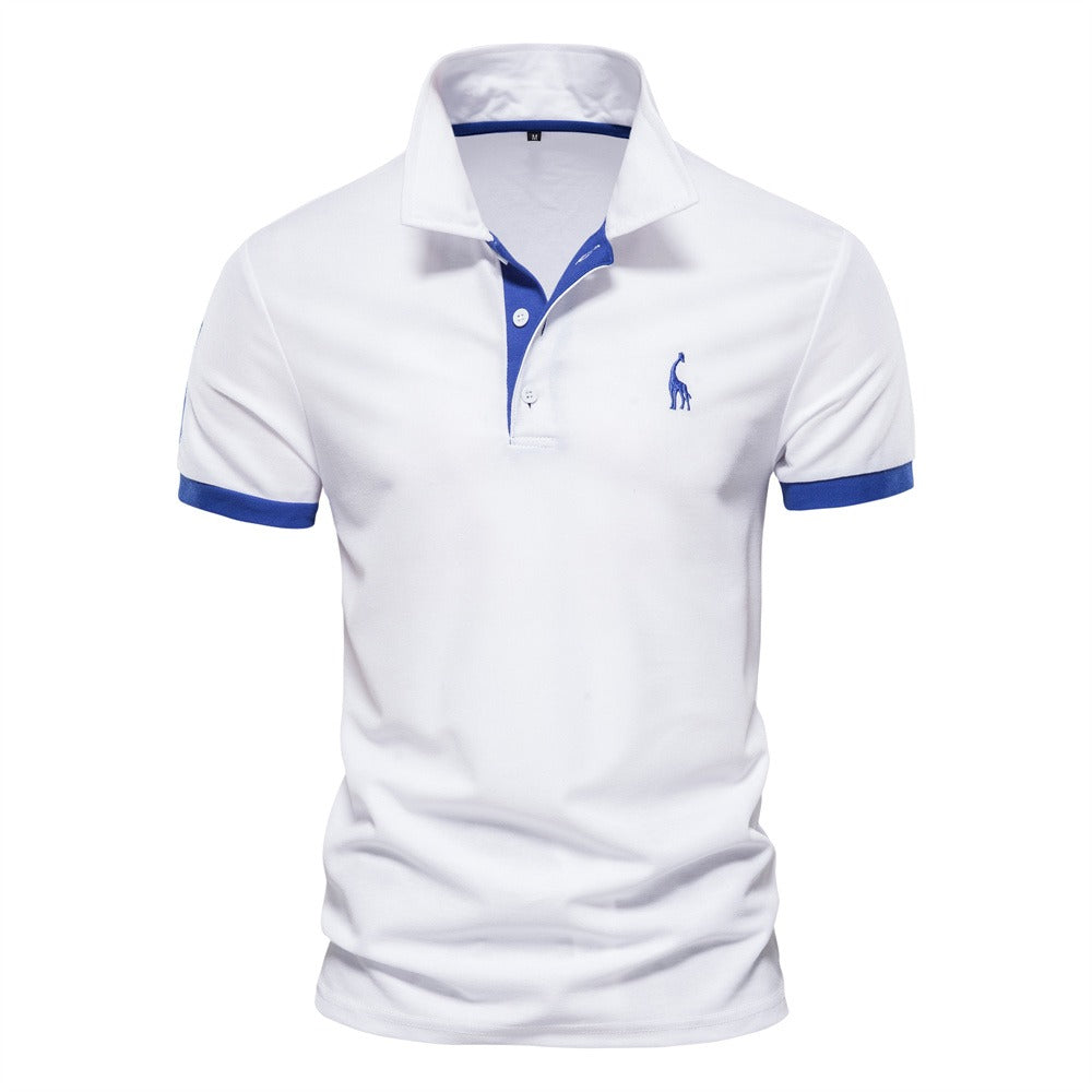 Mats Contrast-Trim Polo Shirt for Men