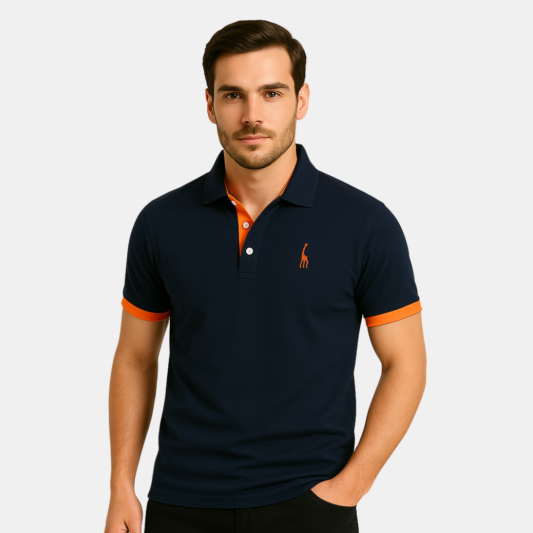 Mats Contrast-Trim Polo Shirt for Men