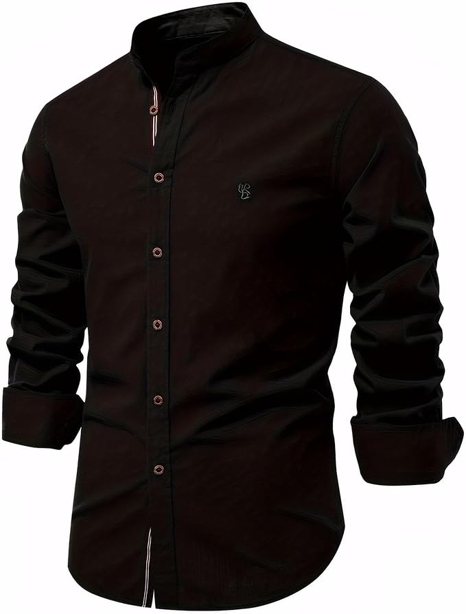 Matthijs Mandarin Collar Shirt for Men