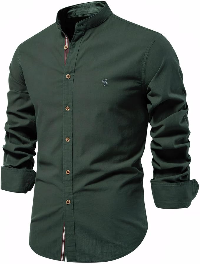 Matthijs Mandarin Collar Shirt for Men