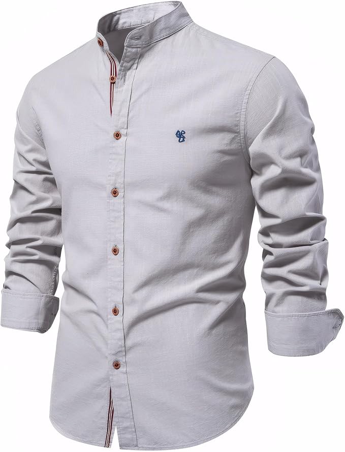Matthijs Mandarin Collar Shirt for Men