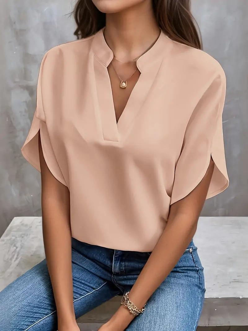 Megan Women's Split-Neck Blouse