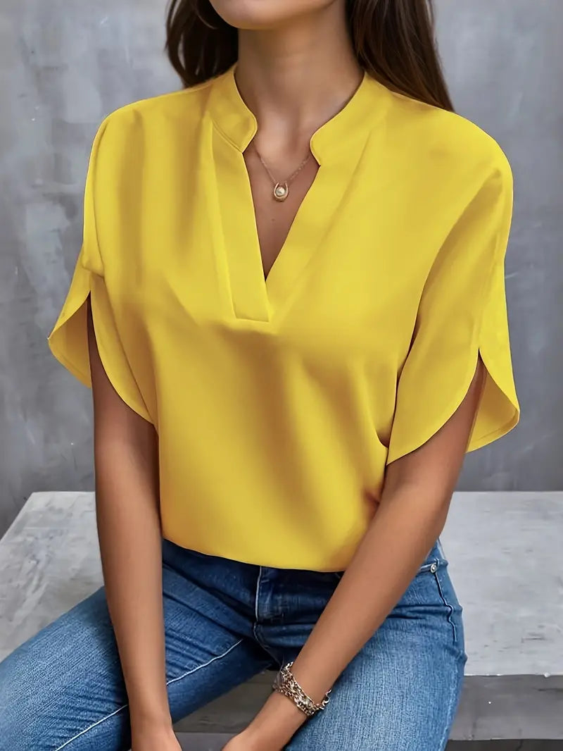 Megan Women's Split-Neck Blouse