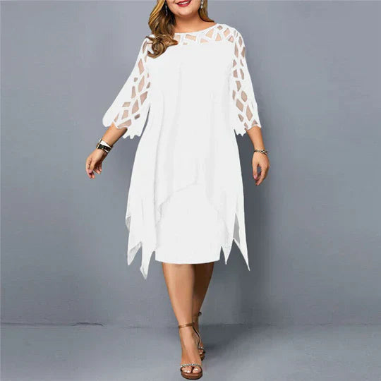 Micky Elegant Cape Cocktail Dress