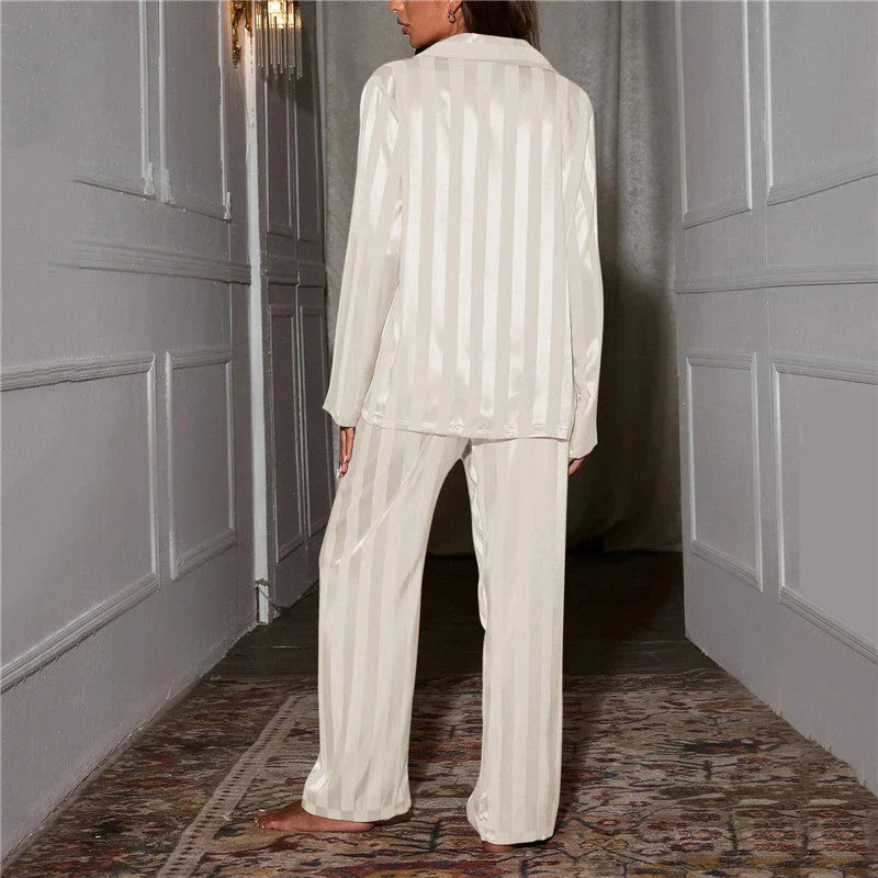 Myrle Women's Pajama Set with Striped Design