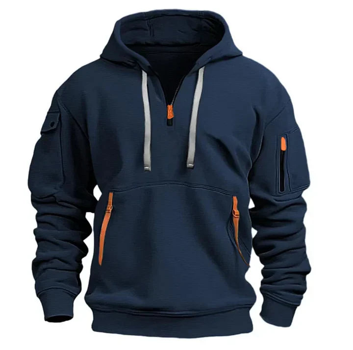 Nigel Men's Hoodie with Zipper Details