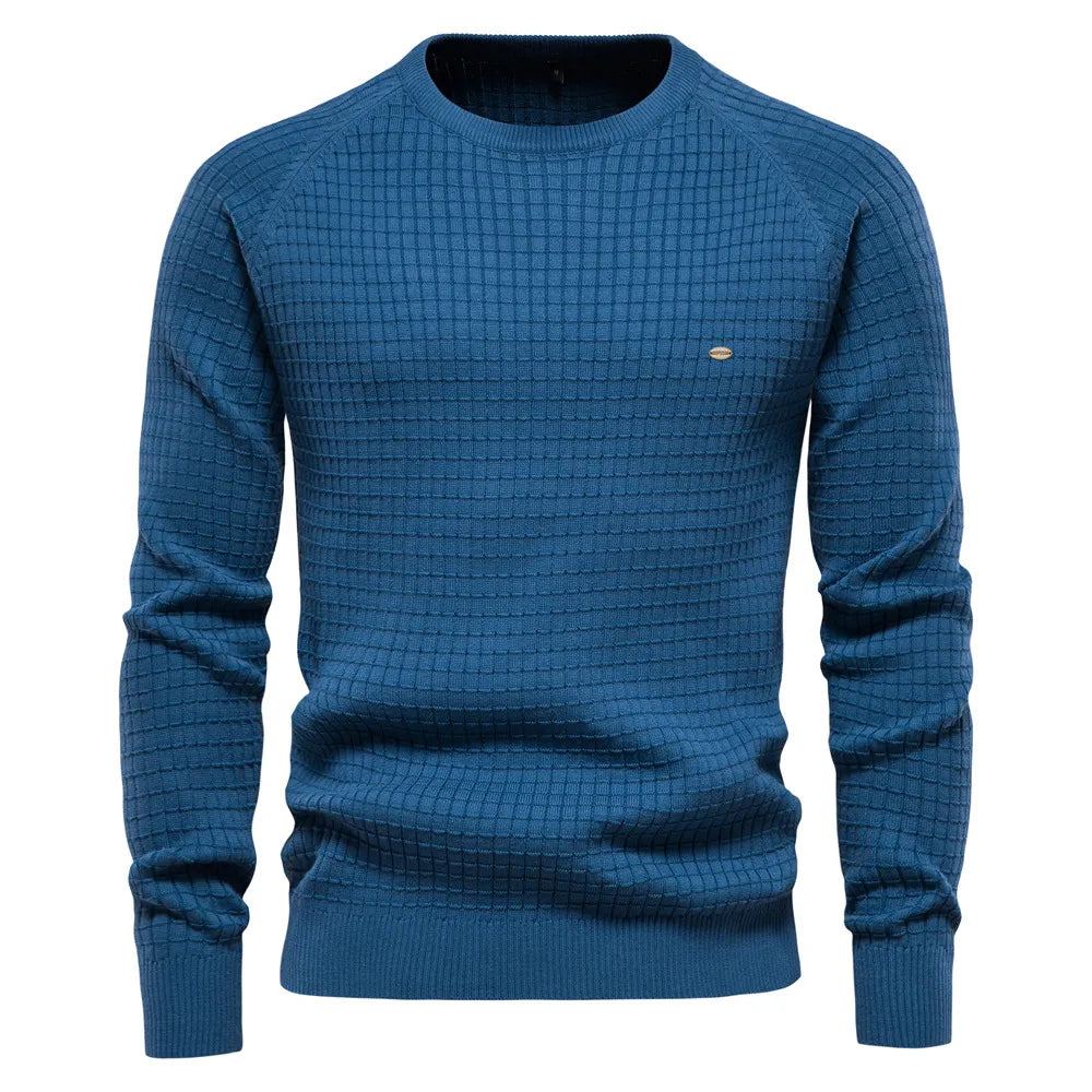 Pieter Men Sweater with Fine Diamond Pattern