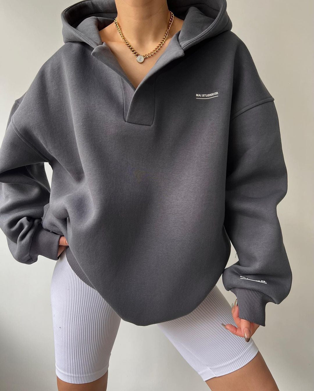 River Women’s Hoodie with Stand Collar
