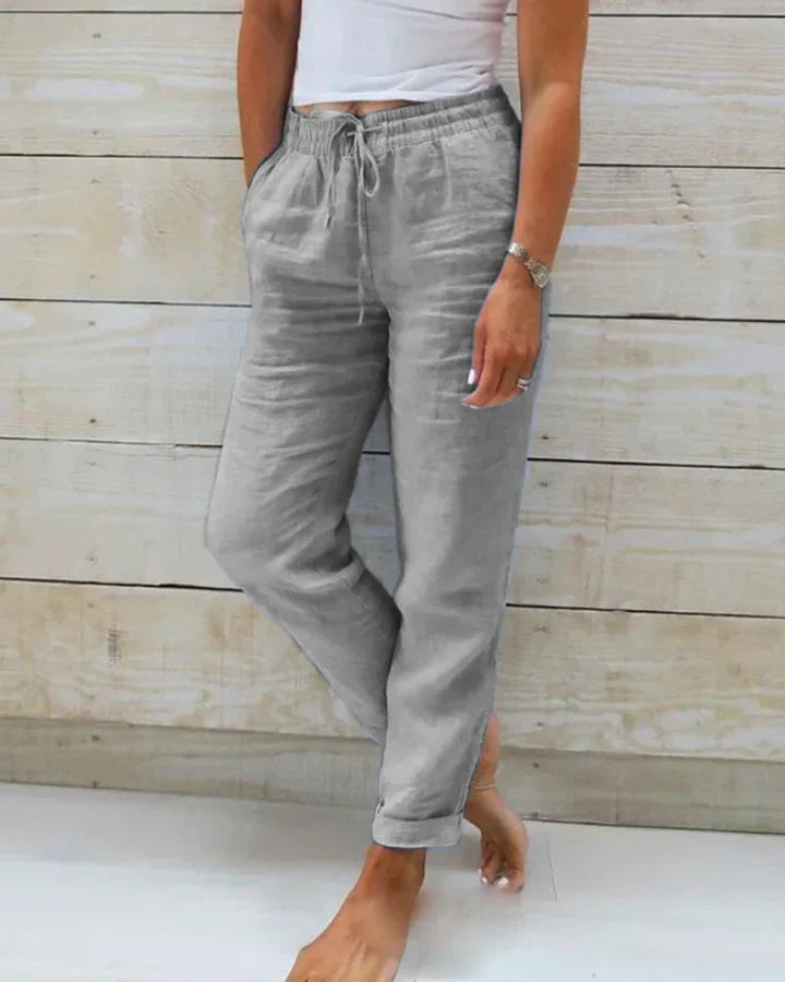 Sally Relaxed Fit Trousers with Drawstring Waist