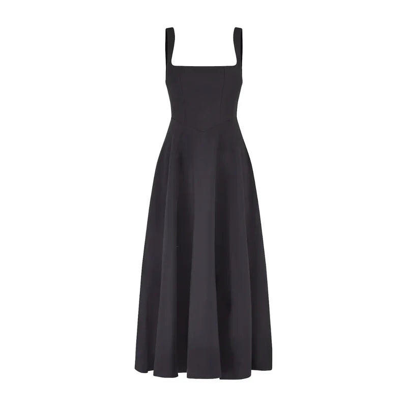Shayla Square-Neck Midi Dress for Women