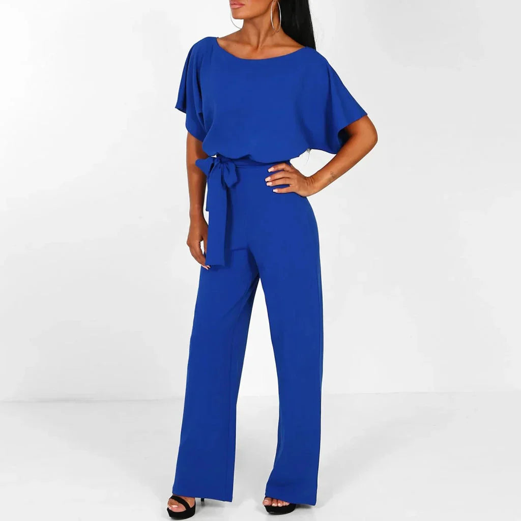 Sophie Minimalist Belted Jumpsuit for Women