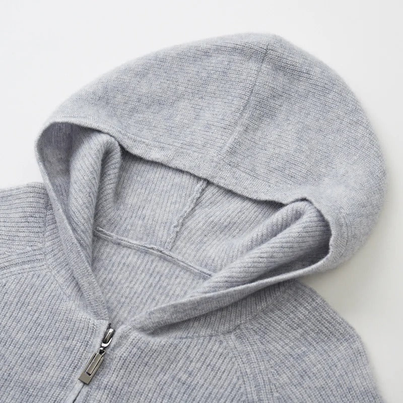 Steve Cashmere Zip Hoodie