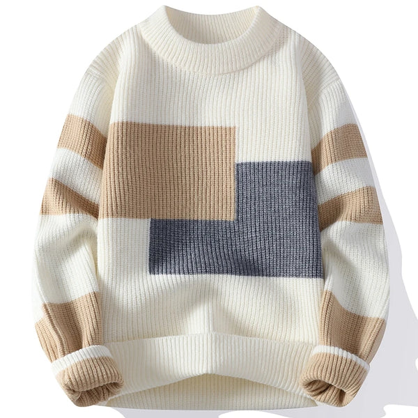 Taylor Knitted Sweater with Color Blocks