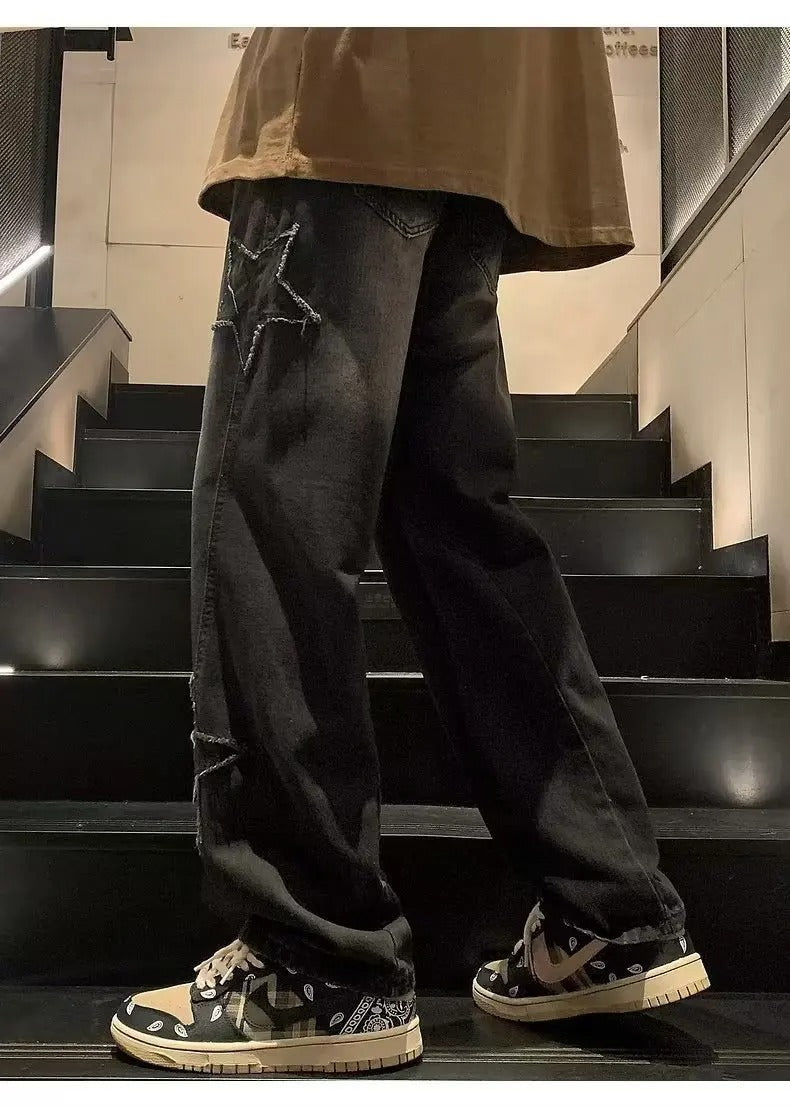 Tyler Straight Fit Star Patch Jeans