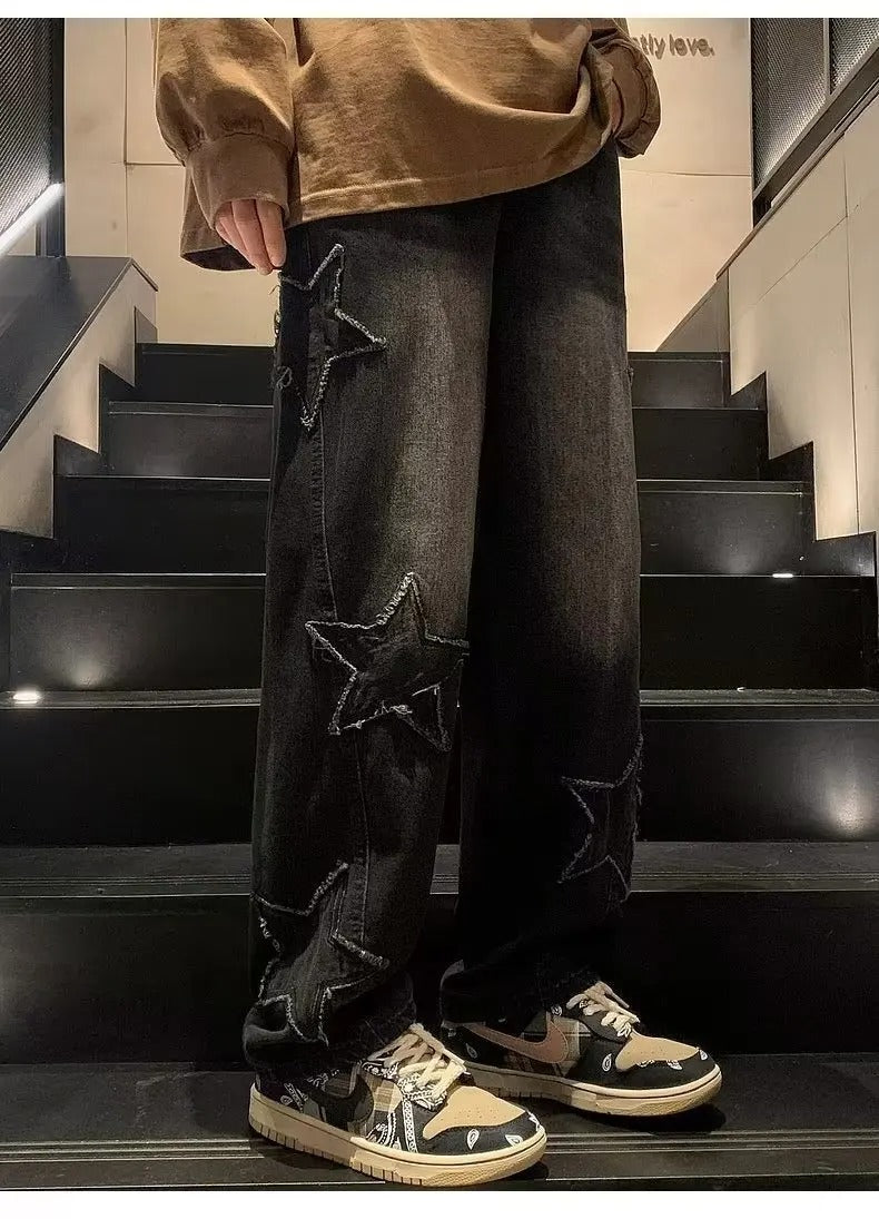 Tyler Straight Fit Star Patch Jeans