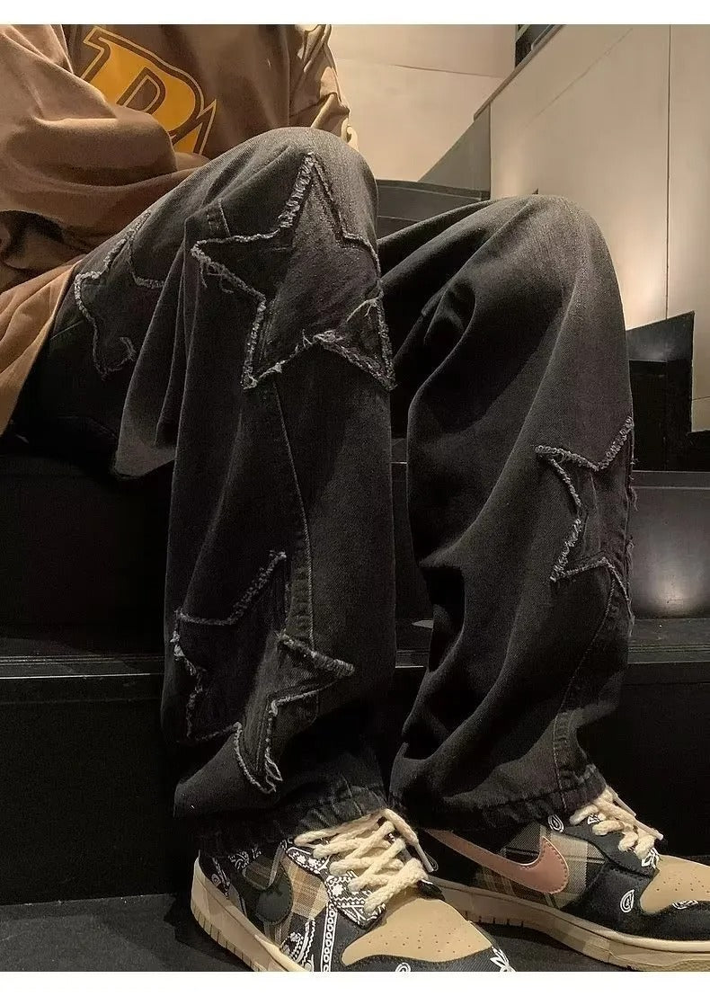 Tyler Straight Fit Star Patch Jeans