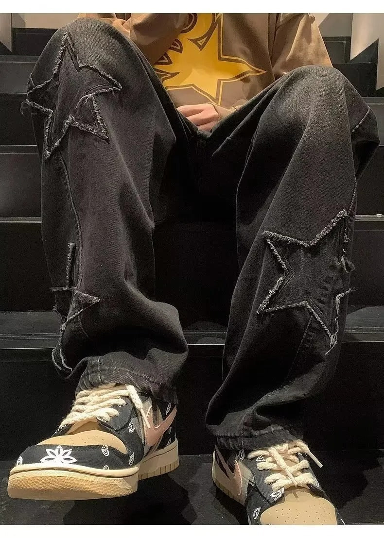 Tyler Straight Fit Star Patch Jeans