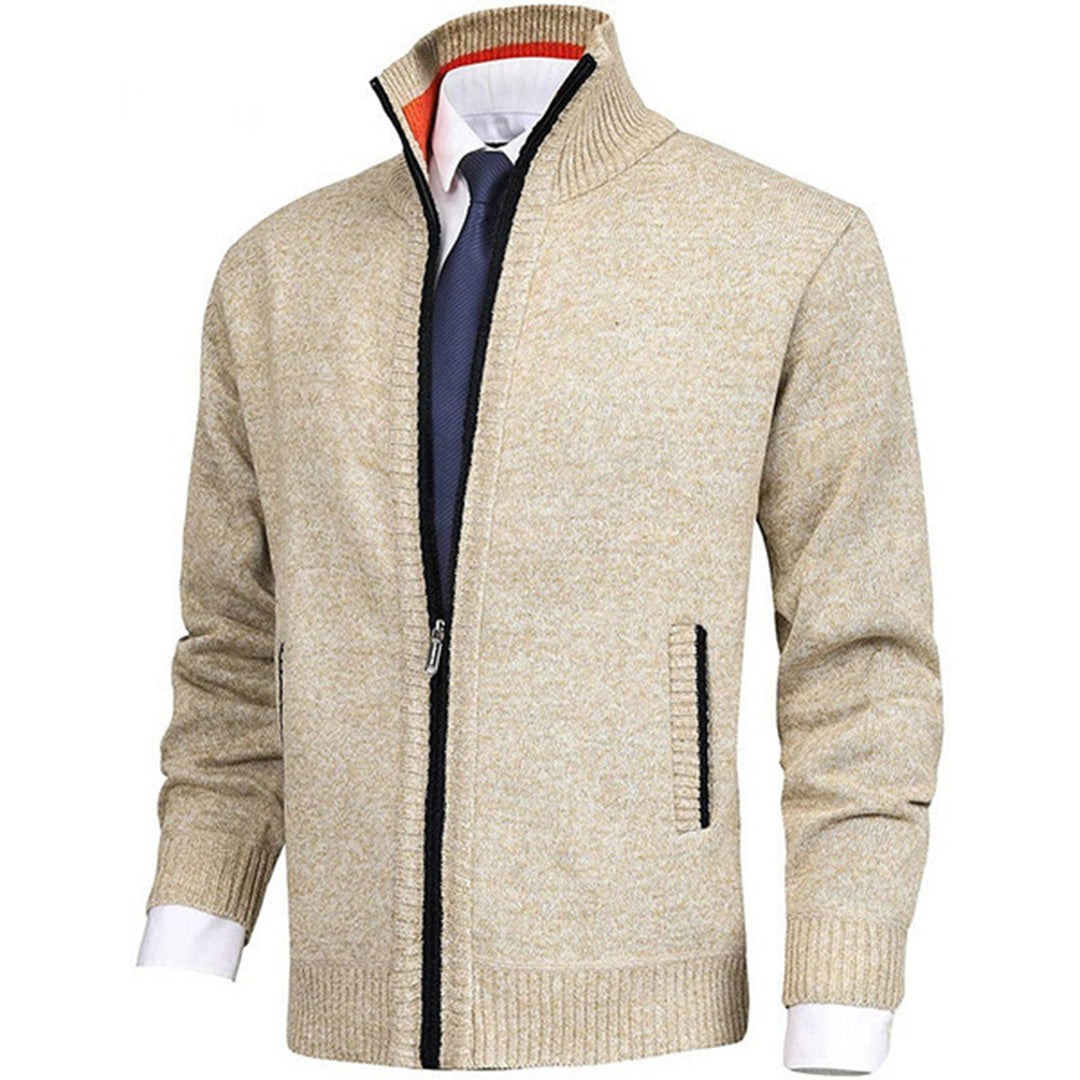 WAYLON KNIT JACKET WITH STAND COLLAR