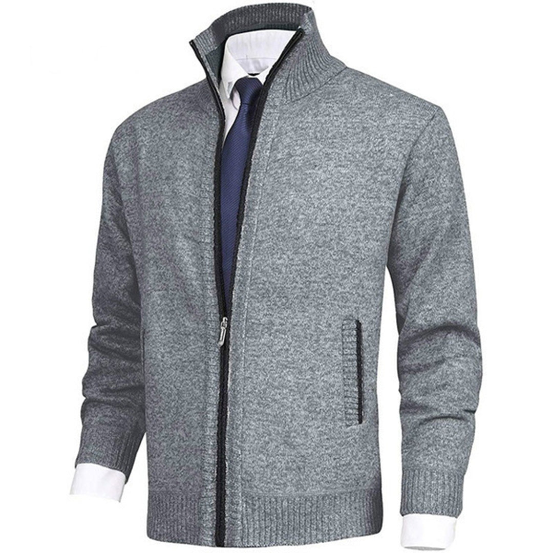 WAYLON KNIT JACKET WITH STAND COLLAR