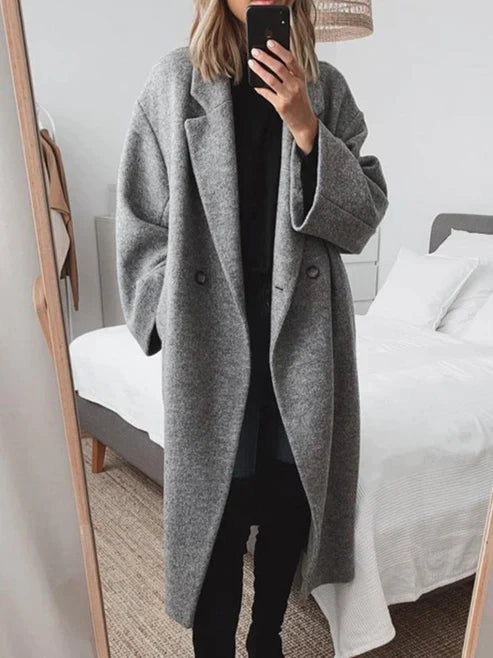 Silver Elegant and versatile long coat