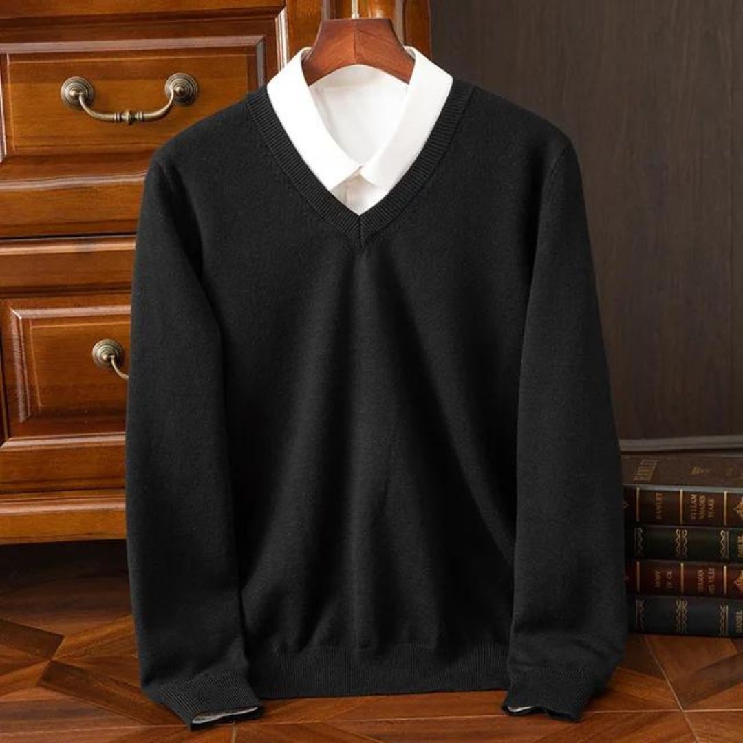 Wesley Premium Men's V-Neck Sweater