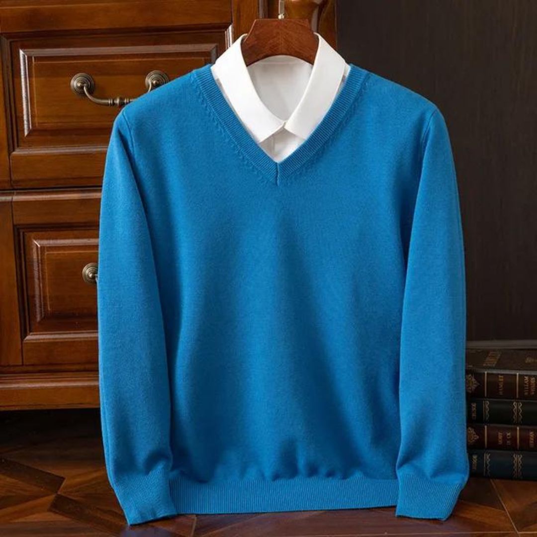 Wesley Premium Men's V-Neck Sweater