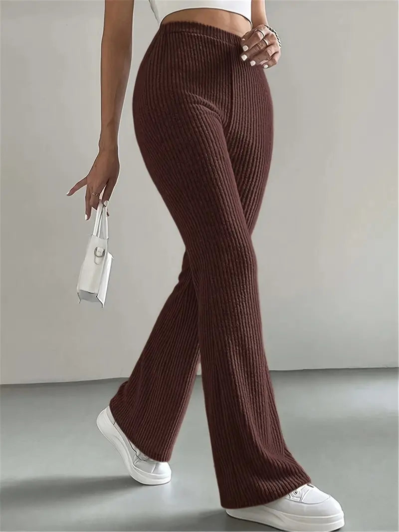 Alina Ribbed Flared Pants