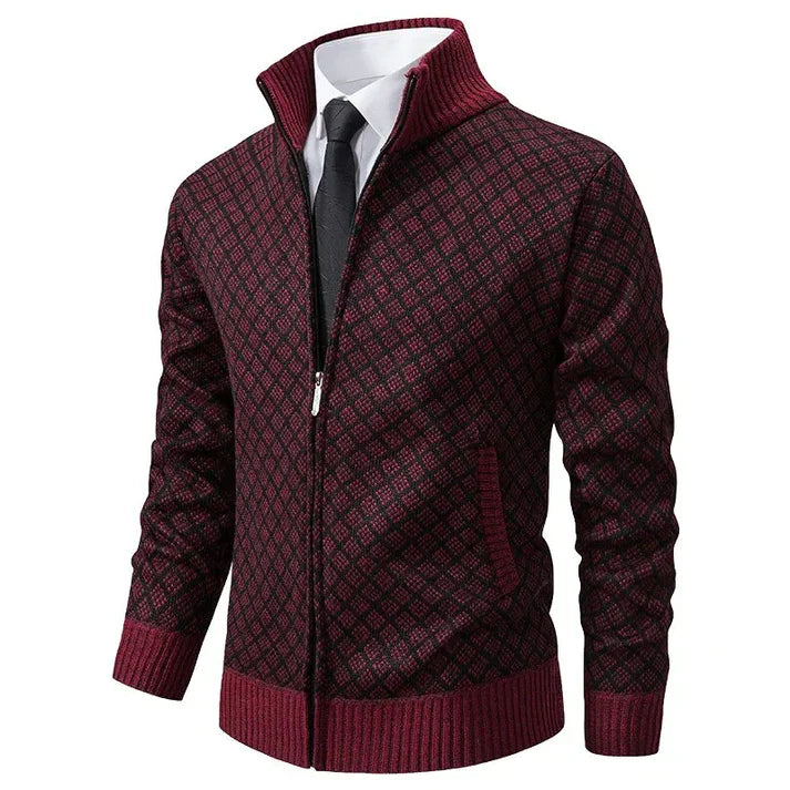 Audemars Zip-Up Knit Cardigan