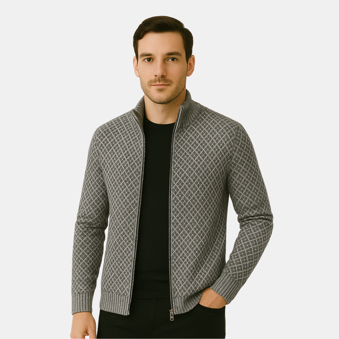 Audemars Zip-Up Knit Cardigan