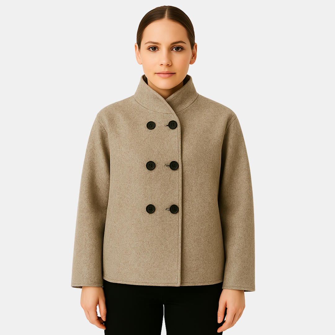 AVERY DOUBLE-BREASTED SHORT COAT